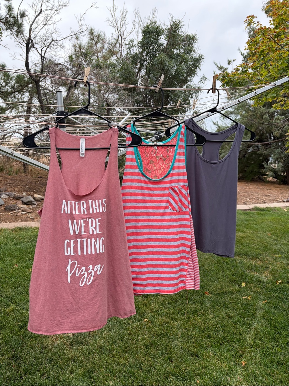 Women’s Pink Graphic Tank Top - Casual Pizza Slogan